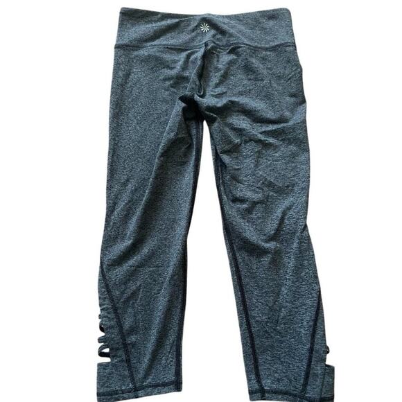 Athleta Quest Criss Cross‎ Grey Marl Chaturanga Capri Small - Picture 4 of 8